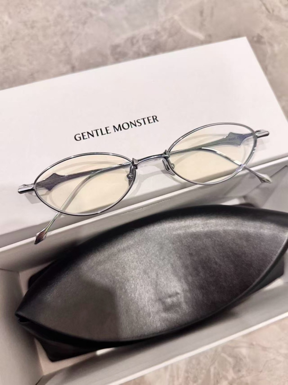 Gentle Monster BOLD Silver Oval Eyeglasses